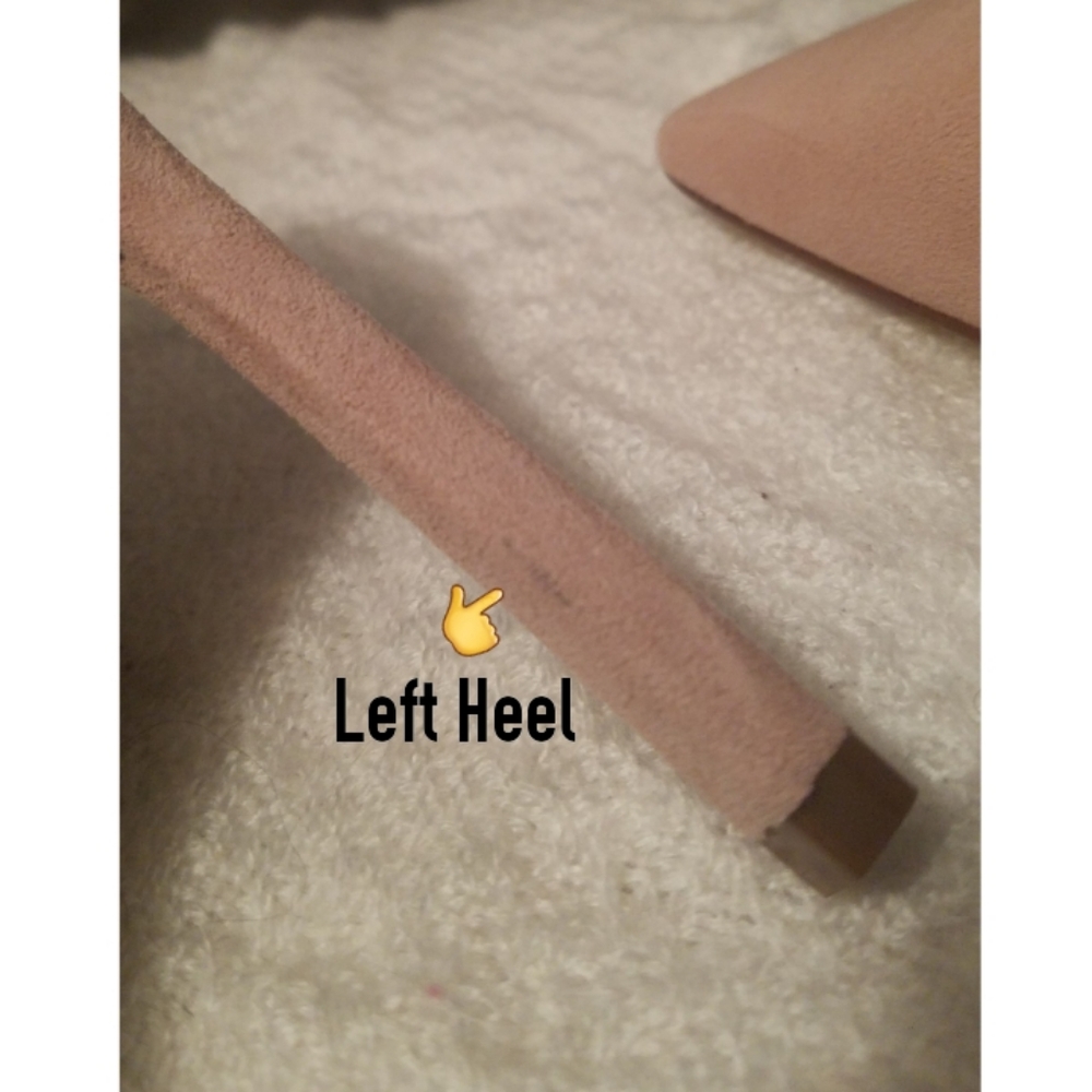H&M Pink Suede Pointed Toe Heels Size US 7 - Picture 10 of 10